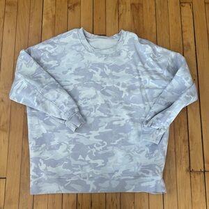Lululemon All Yours Oversized Sweatshirt, Incognito Camo Alpine White Multi, 10